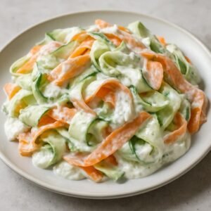 shaved cucumber carrot salad