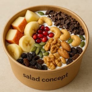Creamy fruit & nut with chocolate