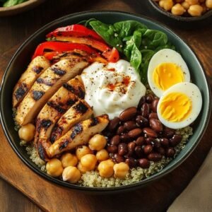 High Protein chicken egg salad
