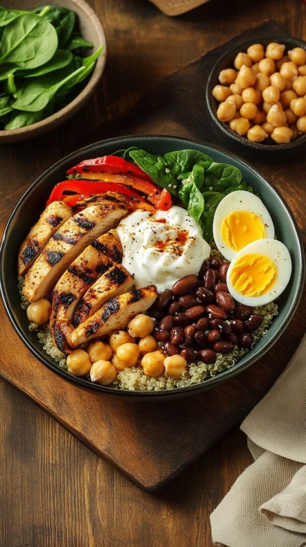 High Protein chicken egg salad
