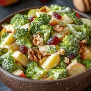 apple broccoli creamy honey salad