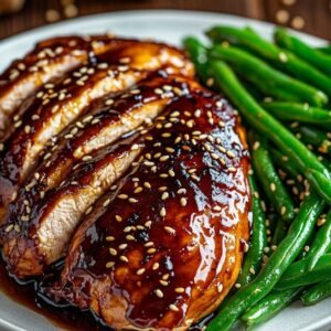 Teriyaki glazed chicken breast