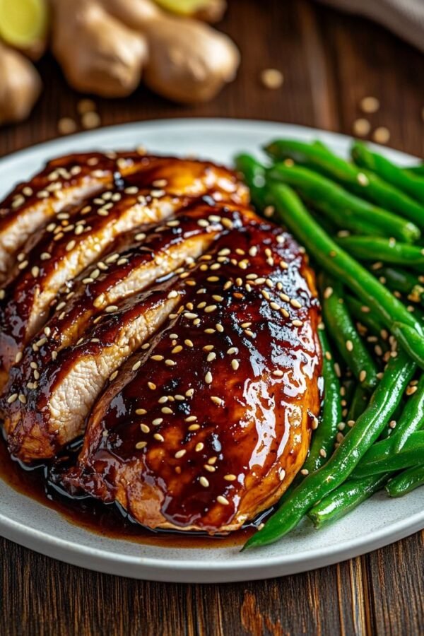 Teriyaki glazed chicken breast